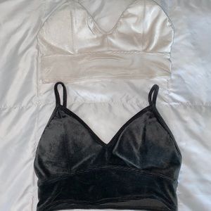 Velvet textured bralette